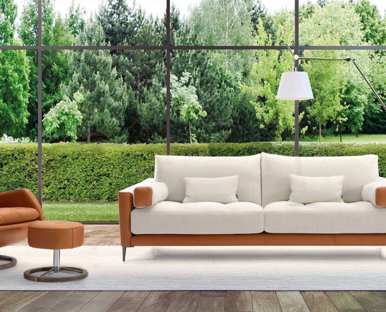 Sofa y cheslongue moderno Dvn Divani Star Charlot
