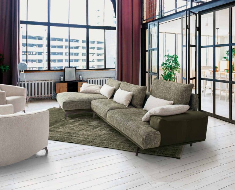 Sofa y cheslongue moderno Dvn Divani Star Tousi