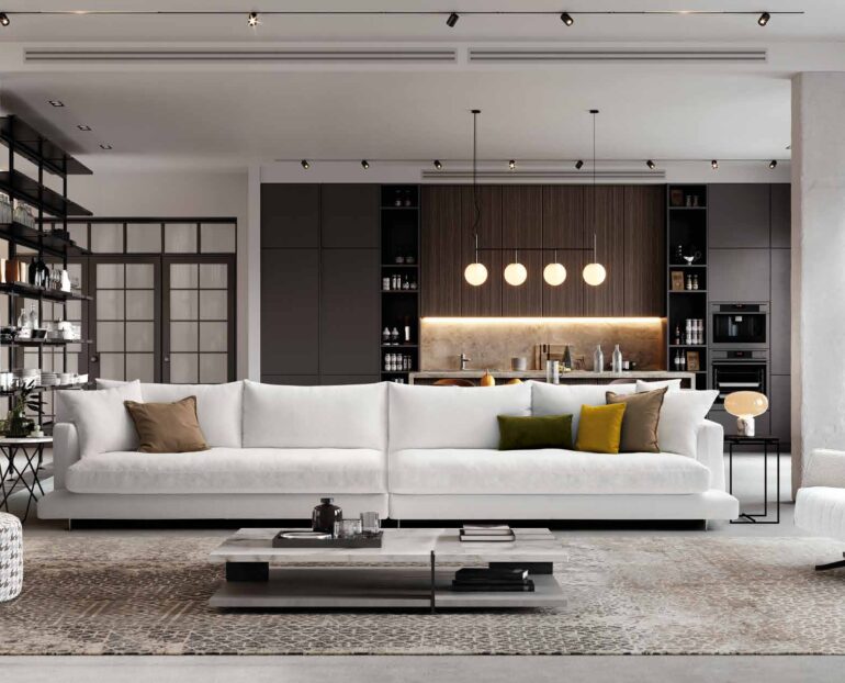 Sofa y cheslongue moderno Dvn Divani Star Toscana