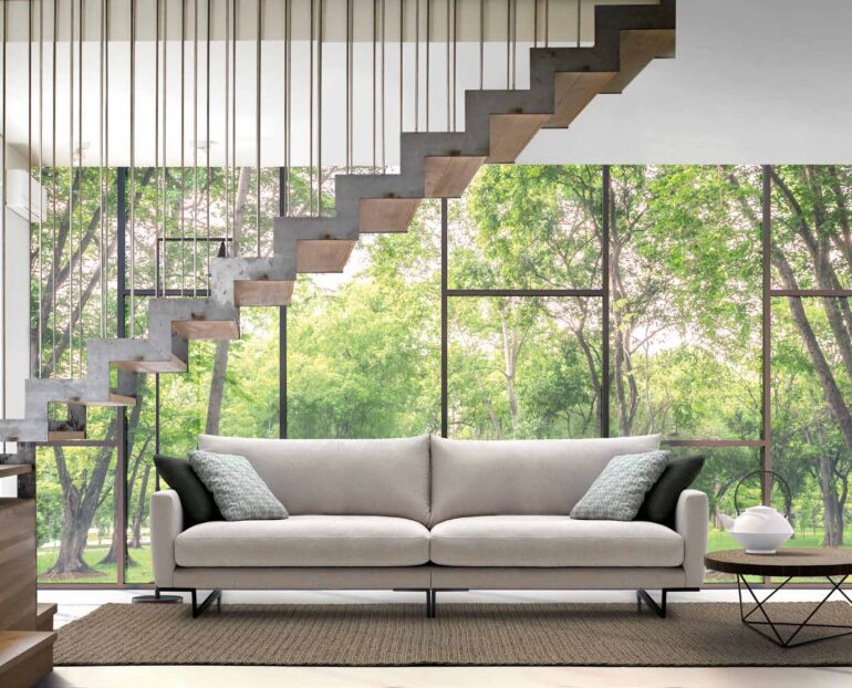 Sofa y cheslongue moderno Dvn Star Chocolate