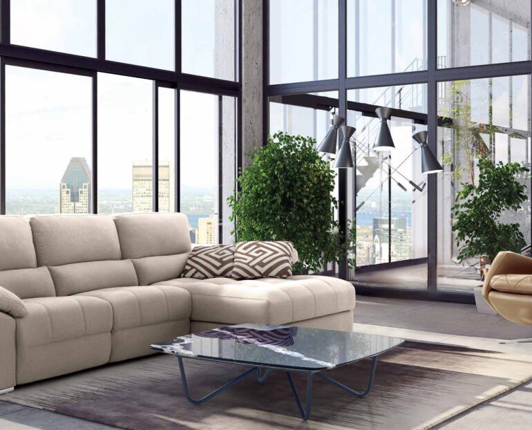 Sofa y cheslongue moderno Dvn Divani Star Big Confort
