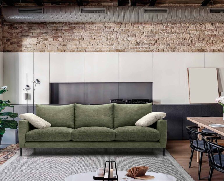 Sofa y cheslongue moderno Dvn Divani Star Chocolate 1